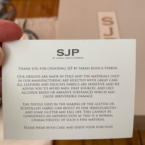 SJP (Sarah Jessica Parker) Glitter Wedge “Boca” Sandals (size 37.5) - Picture 13 of 14